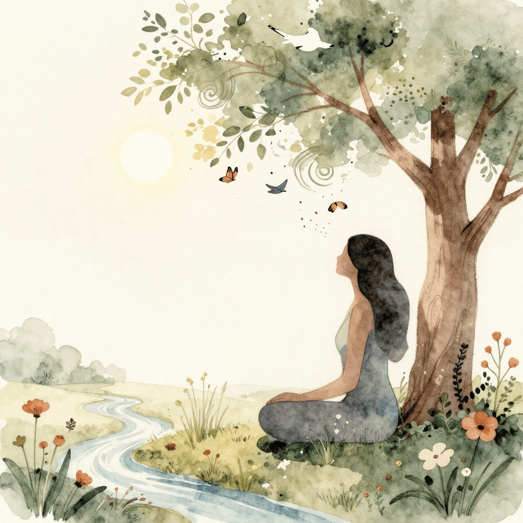 Anxiety & Stress Relief Illustration